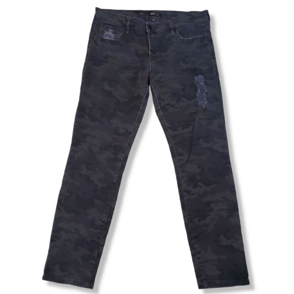 STS Blue Jeans Size 30 Alice Ankle Skinny Jeans Distressed Destroyed Camouflage - Picture 1 of 9